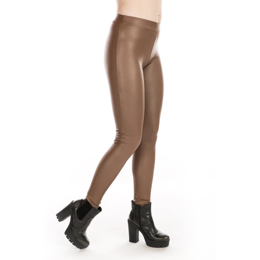 Rubberfashion Glanz Leggings Damen - Sexy low waist - Hose Hüft Leggins für Damen Frauen