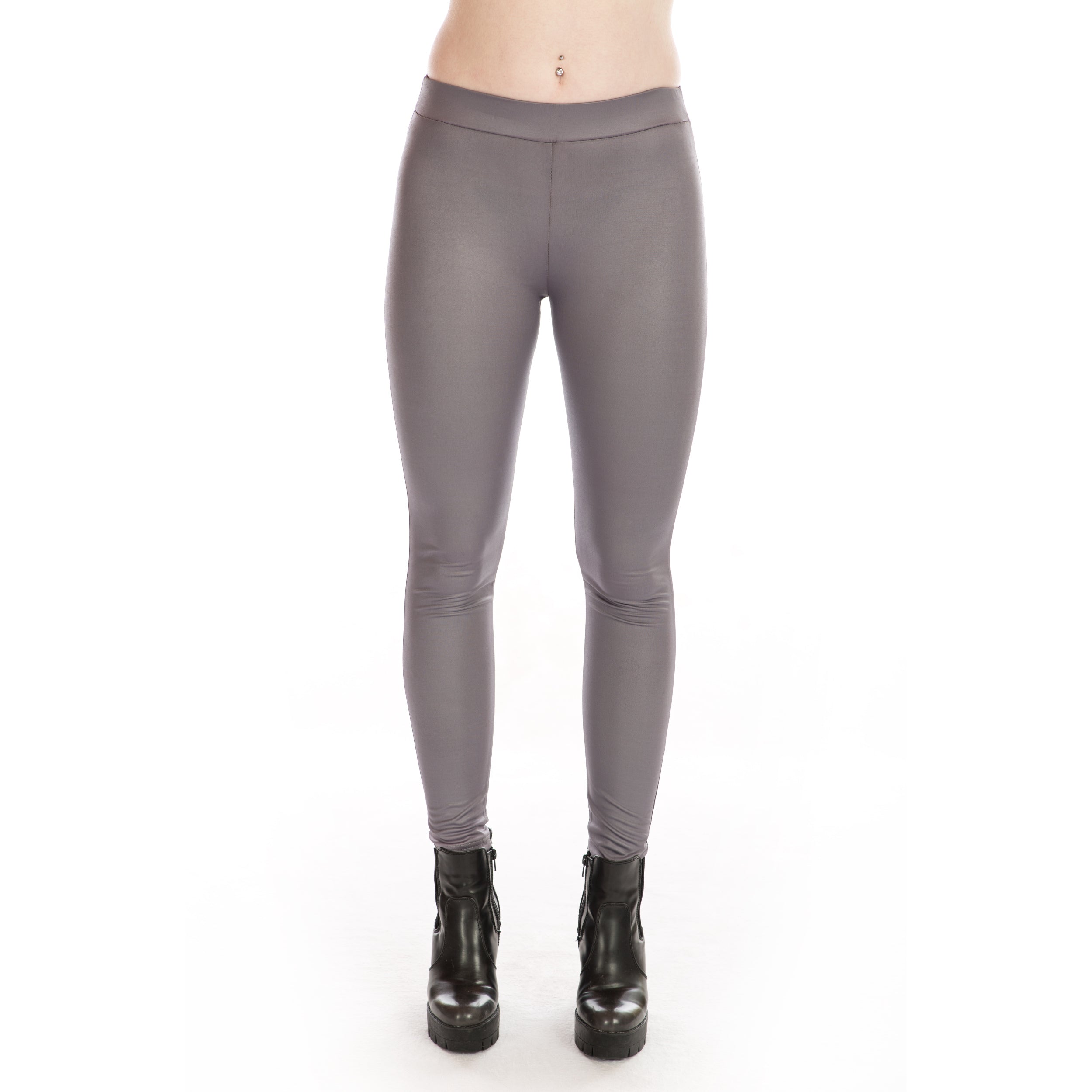 Rubberfashion Glanz Leggings Damen - Sexy low waist - Hose Hüft Leggins für Damen Frauen