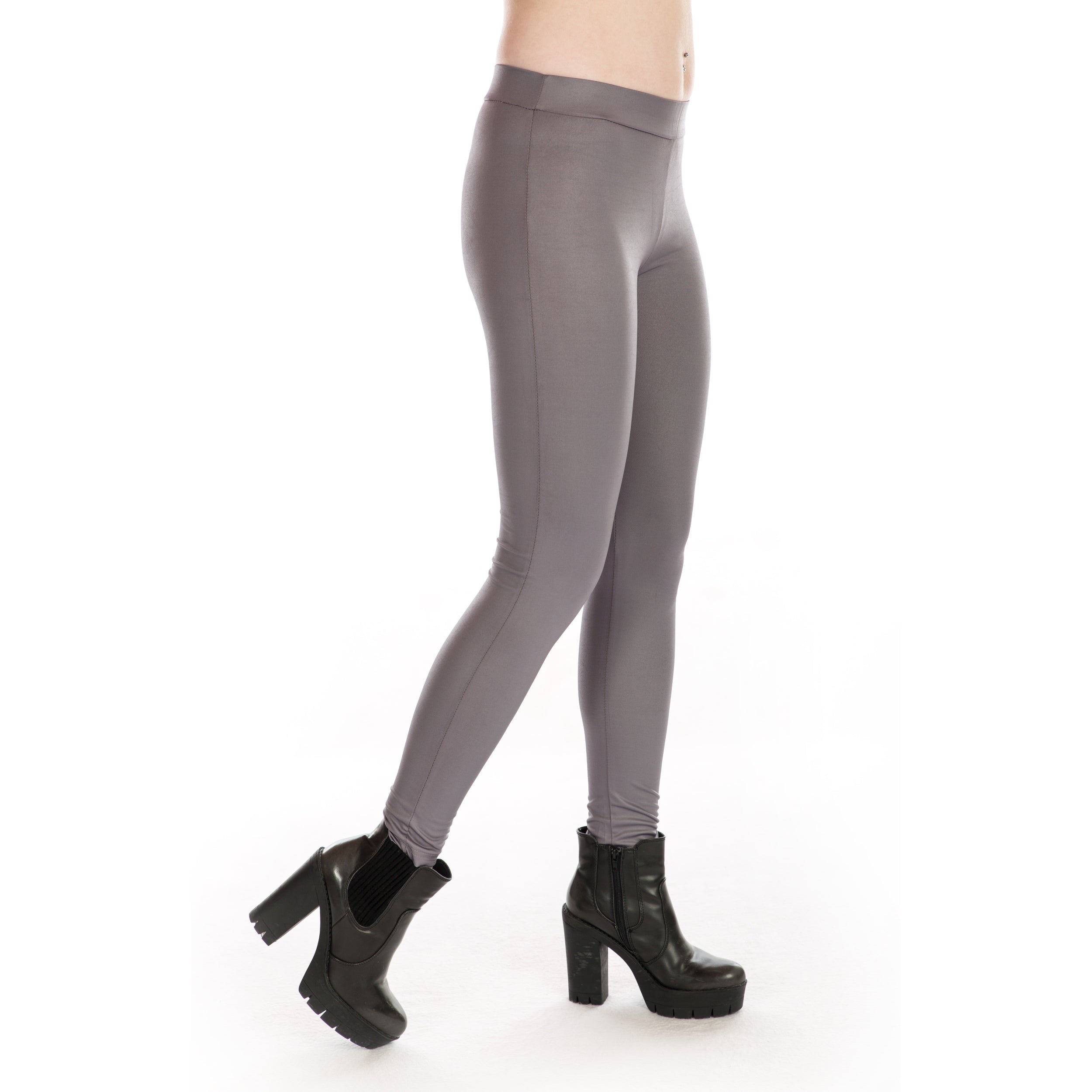 Rubberfashion Glanz Leggings Damen - Sexy low waist - Hose Hüft Leggins für Damen Frauen