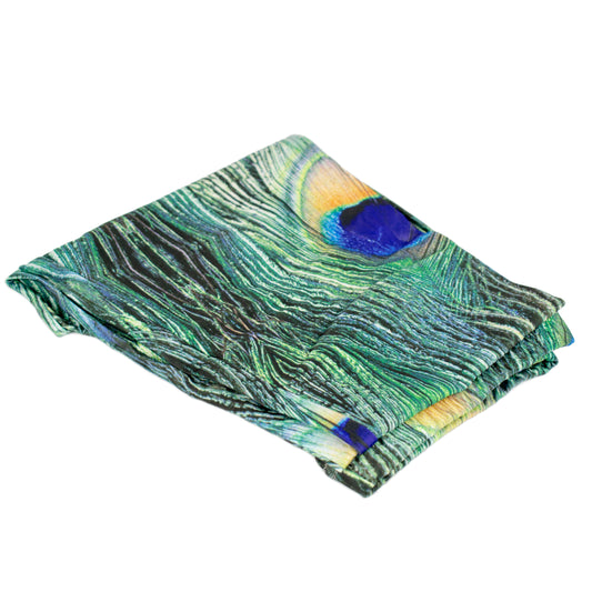 Rubberfashion Leggings Damen Pfau - Bedruckte Animal Print Leggings Muster Strumpfhose Pfauenfeder Glanz Hüft Stretch Hose mit Peacock Aufdruck Pfauenmuster Legging für Frauen