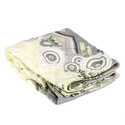 Rubberfashion Leggings Geometrie - glänzende Leggin mit geometrischem Motiv bis zur Hüfte für Frauen