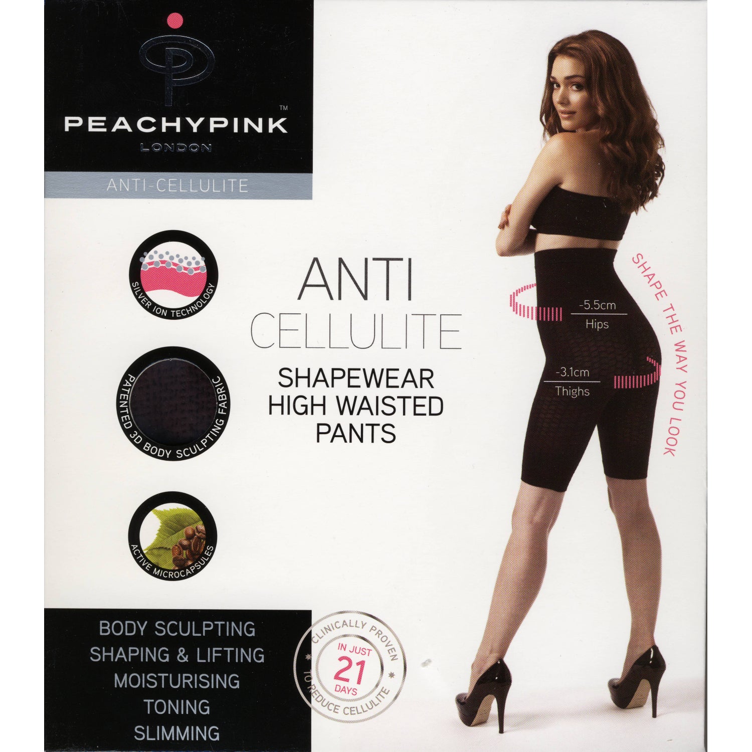 Rubberfashion Shapeware Bauchweg Radler - Miederhose stark formend - Anti Cellulite Shaping Unterwäsche Frauen - Damen